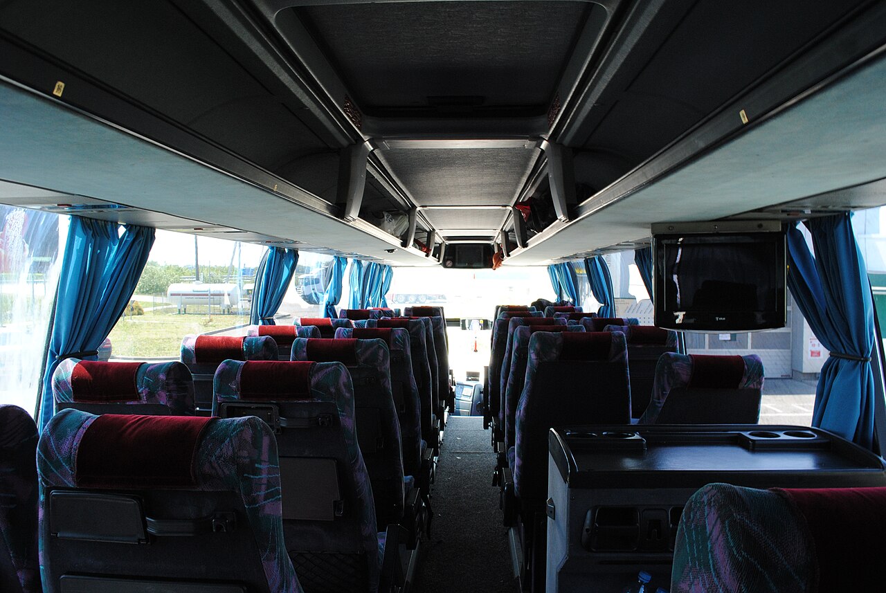 Cabin, overhead racks and lighting